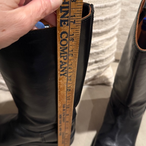 Ann Demeulemeester Black Leather Riding Boots Made in Italy size 38 1/2 - Picture 12 of 13